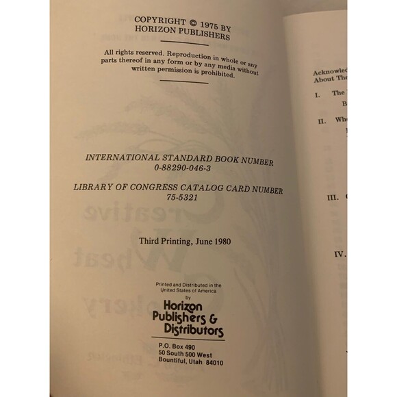 Creative Wheat Cookery: 300+ Easy Tips Tasty Recipes and Low Cost RARE VG VTG - Picture 3 of 3
